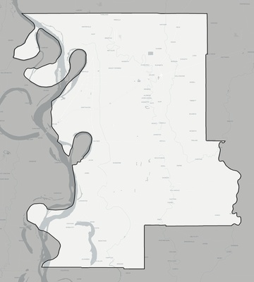 Washington County MS county basemap context