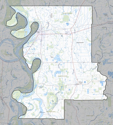 Washington County MS USGS topo map