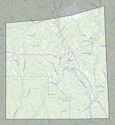 Wayne County MS USGS topo map