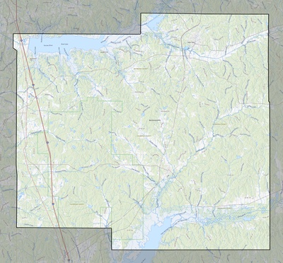 Yalobusha County MS USGS topo map
