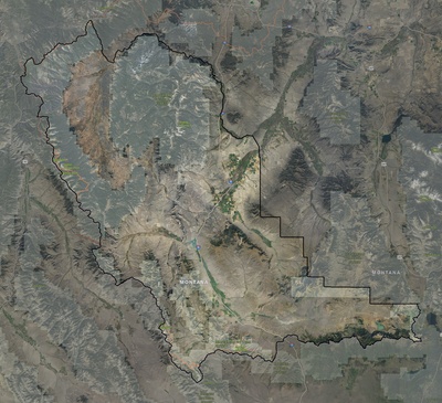 Beaverhead County MT USGS imagery and topo map