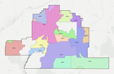 Big Horn County MT ZIP code boundaries map