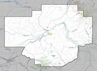 Chouteau County MT USGS topo map