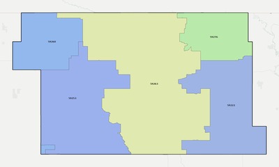 Daniels County MT ZIP code boundaries map