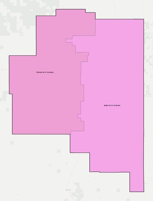 Fallon County MT school district boundaries map
