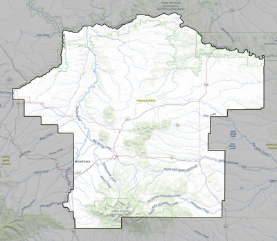 Fergus County MT USGS topo map