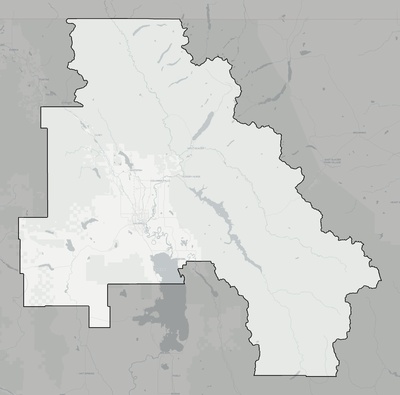 Flathead County MT county basemap context