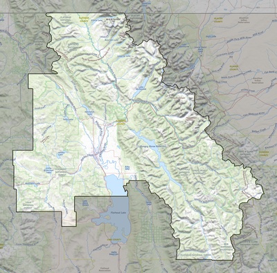 Flathead County MT USGS topo map