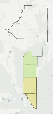 Gallatin County MT school district boundaries map