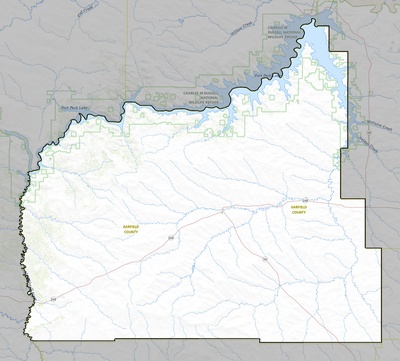 Garfield County MT USGS topo map