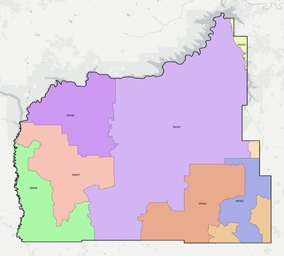 Garfield County MT ZIP code boundaries map