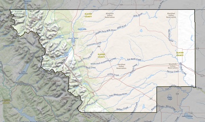 Glacier County MT USGS topo map