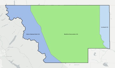 Glacier County MT townships and subdivisions map