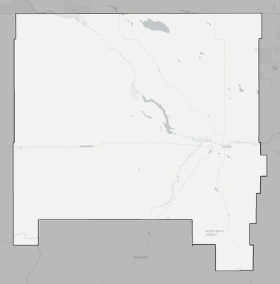 Hill County MT county basemap context