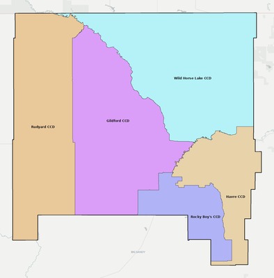 Hill County MT townships and subdivisions map