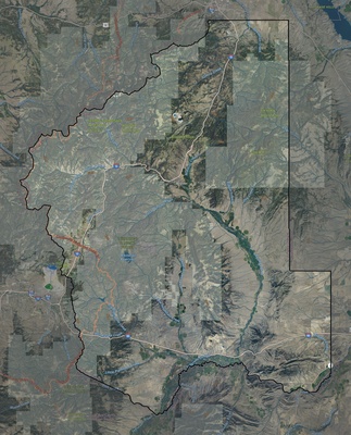 Jefferson County MT USGS imagery and topo map