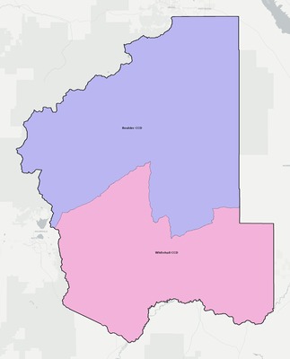 Jefferson County MT townships and subdivisions map