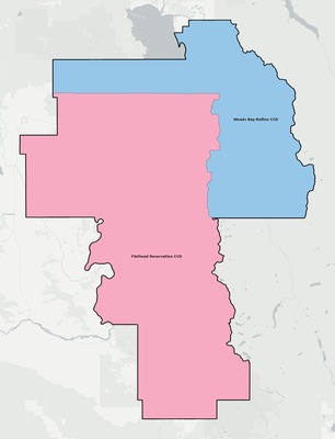 Lake County MT townships and subdivisions map