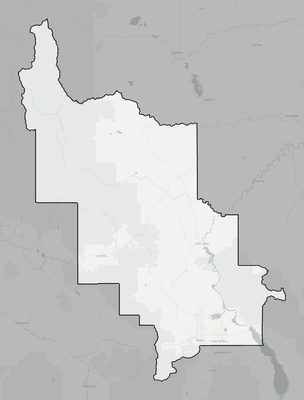Lewis and Clark County MT county basemap context