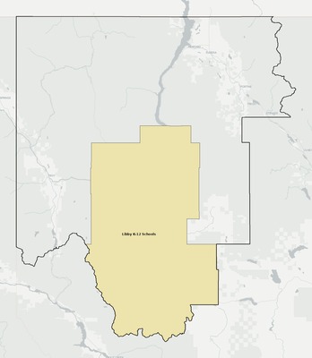 Lincoln County MT school district boundaries map