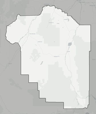 Madison County MT county basemap context