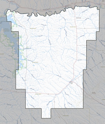 McCone County MT USGS topo map