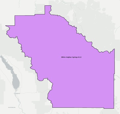 Meagher County MT school district boundaries map