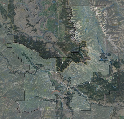 Missoula County MT USGS imagery and topo map