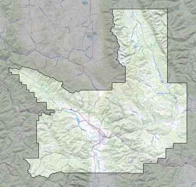 Missoula County MT USGS topo map