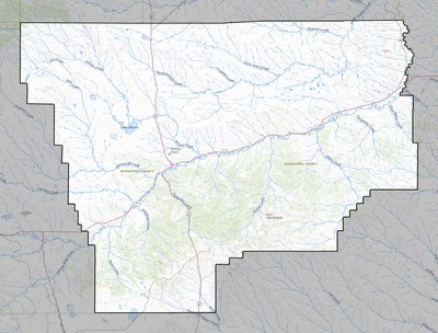 Musselshell County MT USGS topo map