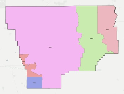 Musselshell County MT ZIP code boundaries map