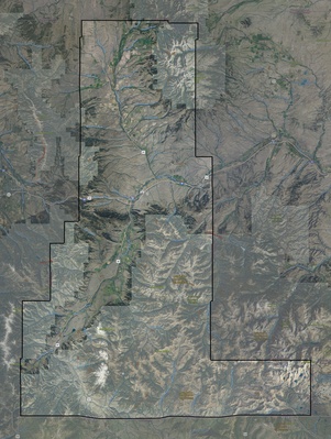 Park County MT USGS imagery and topo map