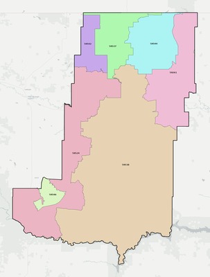 Phillips County MT ZIP code boundaries map