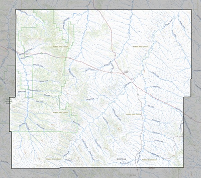 Powder River County MT USGS topo map