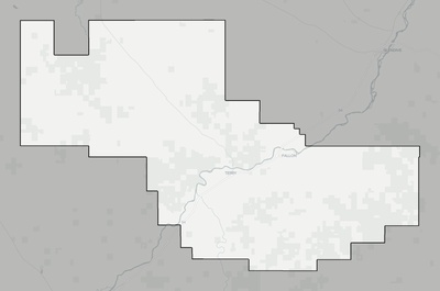 Prairie County MT county basemap context