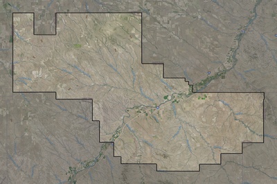 Prairie County MT USGS imagery and topo map