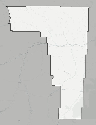 Rosebud County MT county basemap context