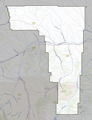 Rosebud County MT USGS topo map