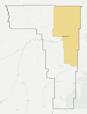 Rosebud County MT school district boundaries map