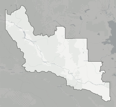 Sanders County MT county basemap context