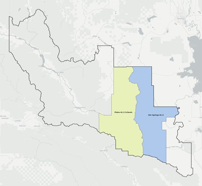 Sanders County MT school district boundaries map