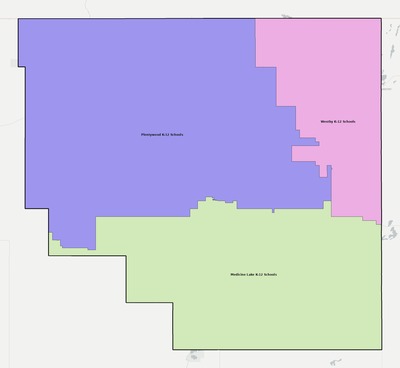 Sheridan County MT school district boundaries map