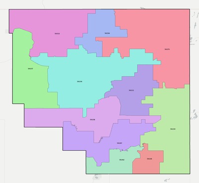 Sheridan County MT ZIP code boundaries map