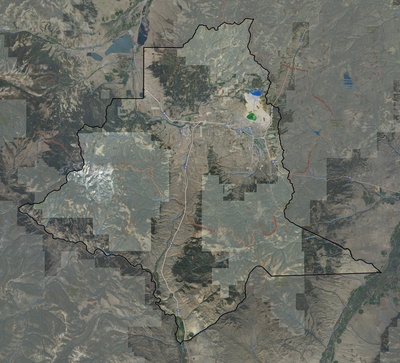 Silver Bow County MT USGS imagery and topo map