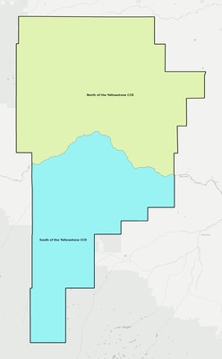 Sweet Grass County MT townships and subdivisions map