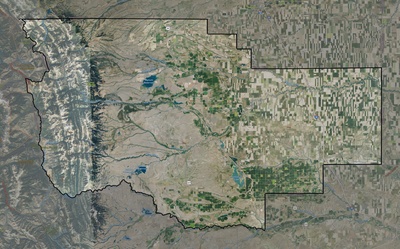 Teton County MT USGS imagery and topo map