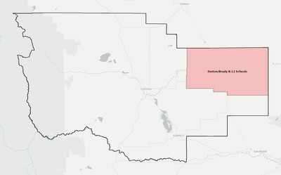 Teton County MT school district boundaries map