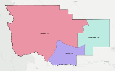 Teton County MT townships and subdivisions map