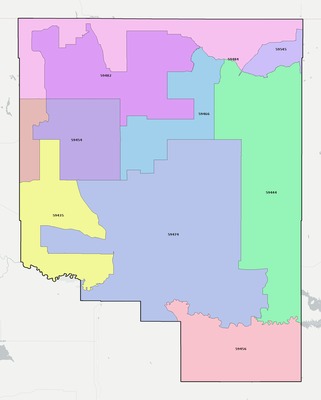 Toole County MT ZIP code boundaries map