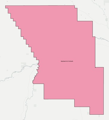 Treasure County MT school district boundaries map